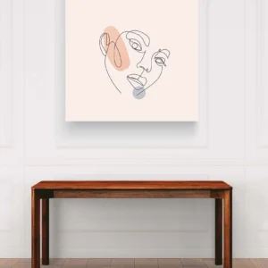 Rostro minimalista trazos