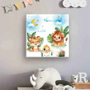 Tigre, león y pollito