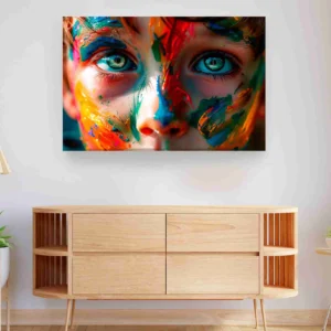 Closeup ojos pintura