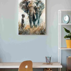 Elefante niño acuarela