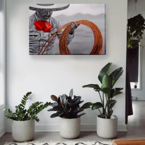 Charro lazo moño rojo