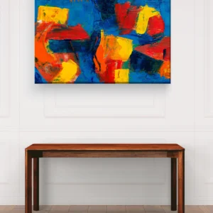 Abstracta azul amarillo rojo