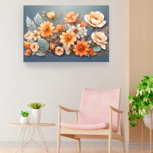 Flores naranja blancas