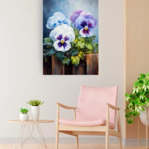 Flores pensamiento pintura