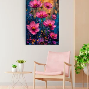 Flores rosas fondo desgastado