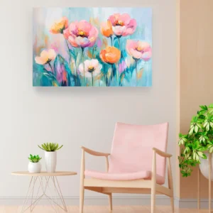 Flores rosadas pinceladas