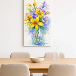 Lirios amarillo florero