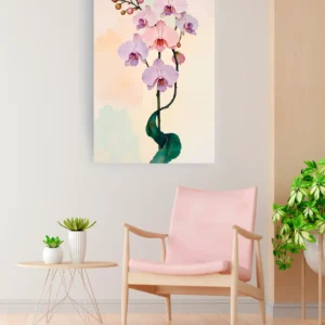 Orquídea rosa acuarela