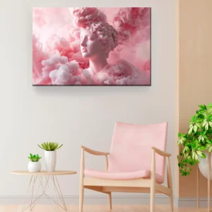 Estatua algodón rosa