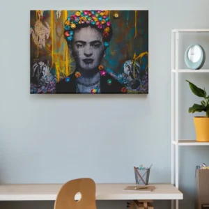 Frida grafitti flores